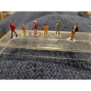 RARE Preiser 1:90 Scale #23 Vintage Children & Adults 6 Figure Set Germany
